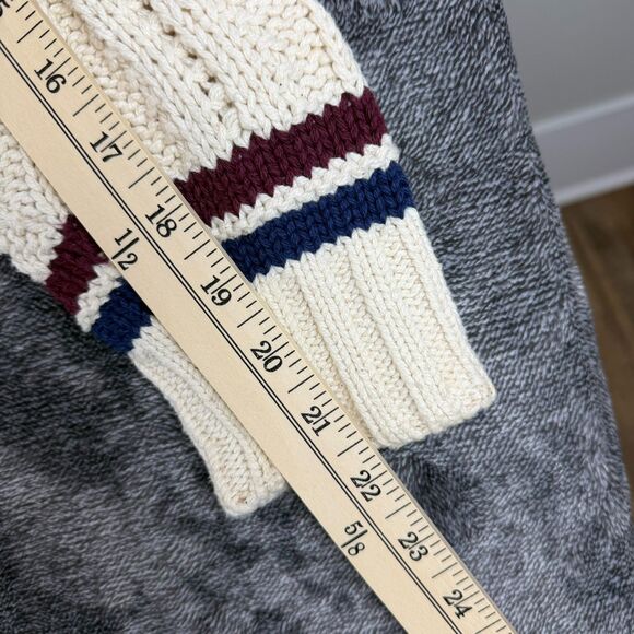 Vtg 80's Findochty Cricket Tennis Chunky Knitted Sweater Men's XL V-Neck - Picture 6 of 9